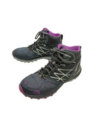 The North Face Ultra Fastpack Mid GTX Hiking Boots Womens 8 Black & Purple Water